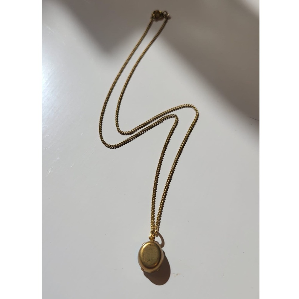 Vintage Gold Tone Necklace Turquoise Pendant Sailboat Cape Cod Charm - Picture 5 of 7